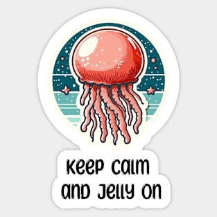 Cannonball Jellyfish Keep Calm and Sticker